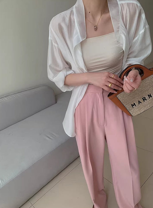 Pink Drape Slacks / ピンクドレープスラックス