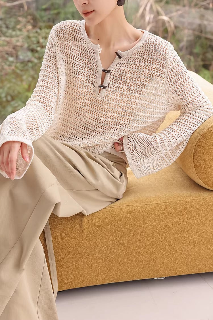 Open Knit Pullover