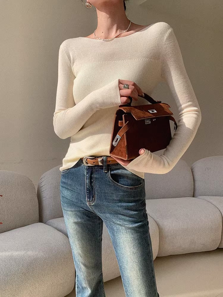 Refined Boatneck Rib Knit
