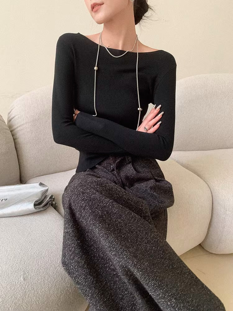 Refined Boatneck Rib Knit