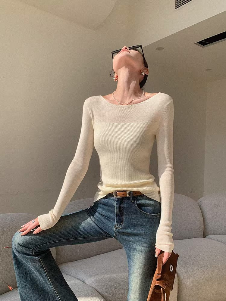 Refined Boatneck Rib Knit