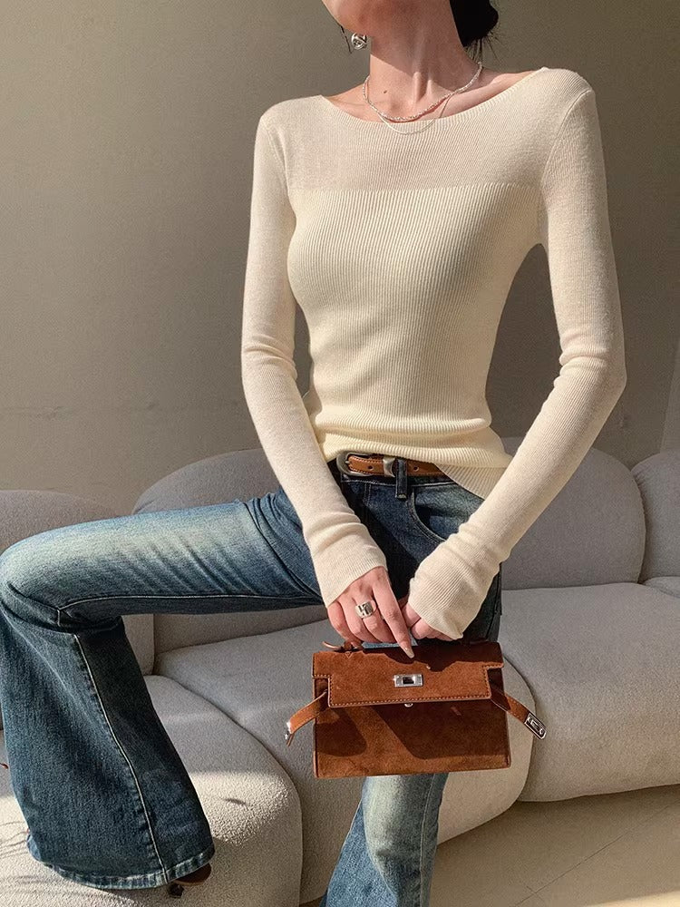 Refined Boatneck Rib Knit