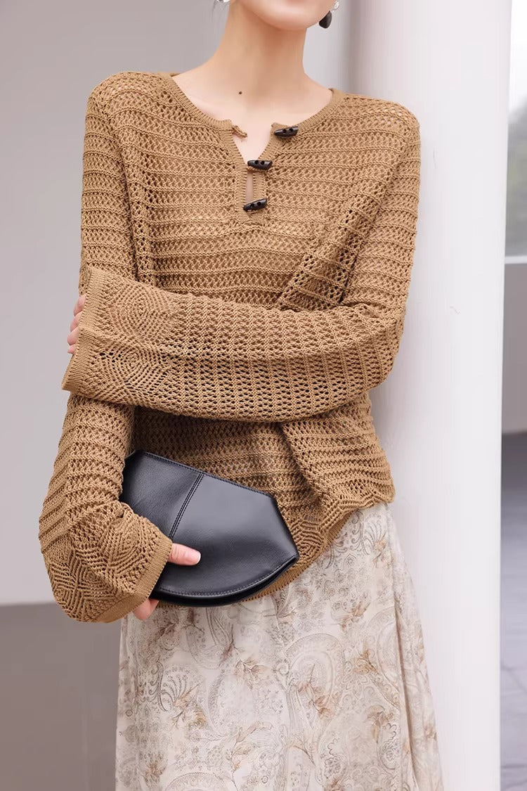Open Knit Pullover