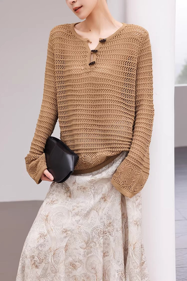 Open Knit Pullover