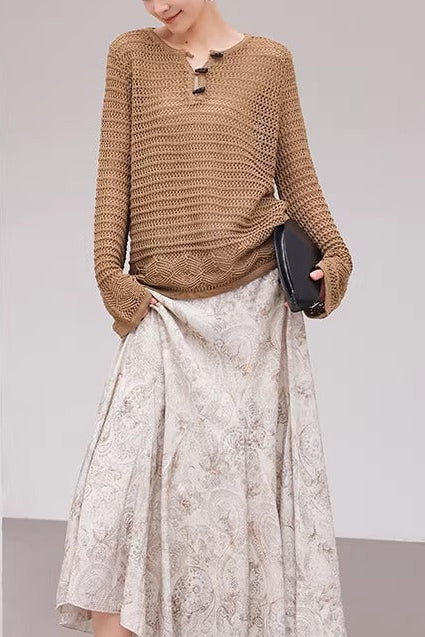 Open Knit Pullover
