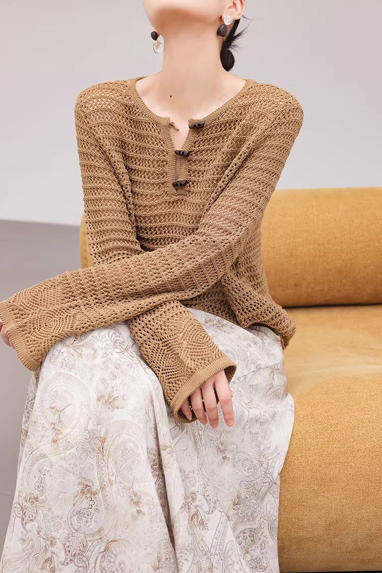 Open Knit Pullover