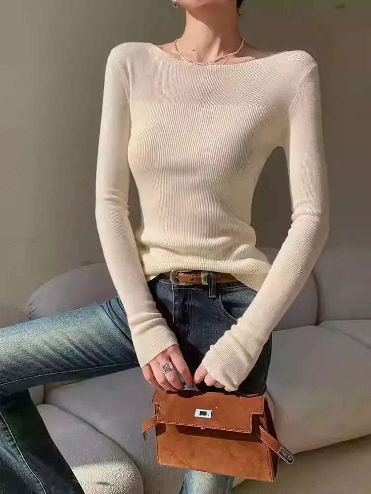 Refined Boatneck Rib Knit