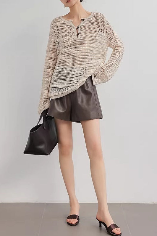 Open Knit Pullover