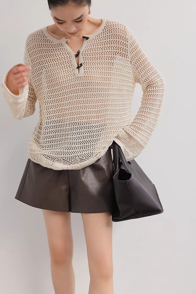 Open Knit Pullover