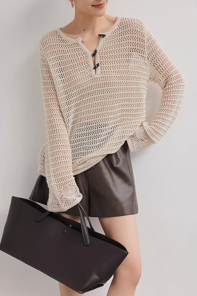Open Knit Pullover