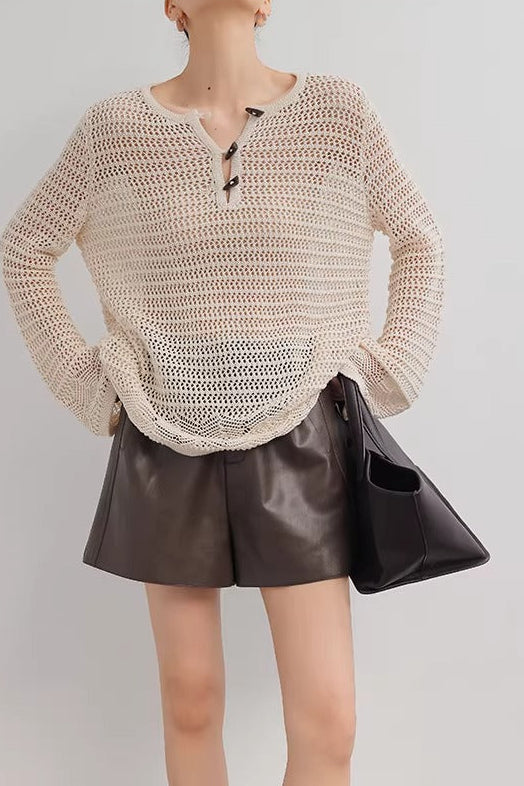 Open Knit Pullover