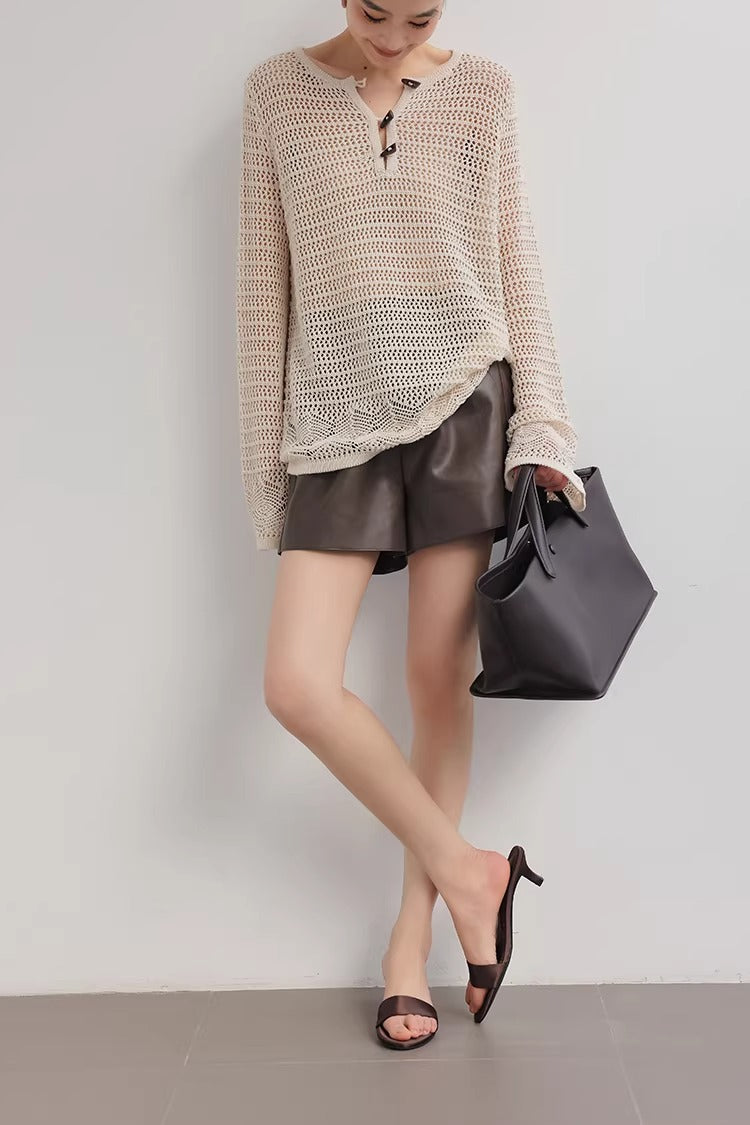 Open Knit Pullover