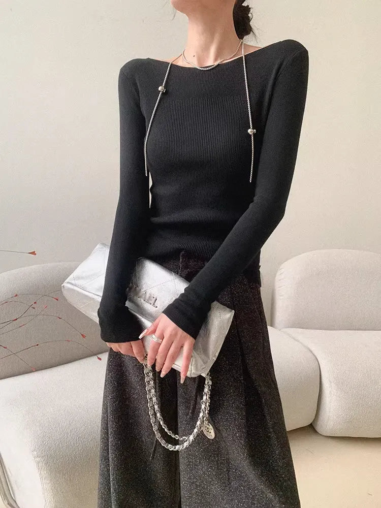 Refined Boatneck Rib Knit